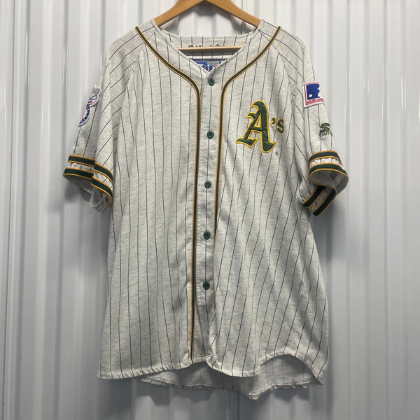 90s Oakland A’s Starter Pin Striped Jersey