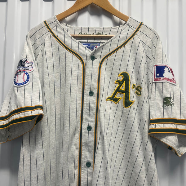 90s Oakland A’s Starter Pin Striped Jersey
