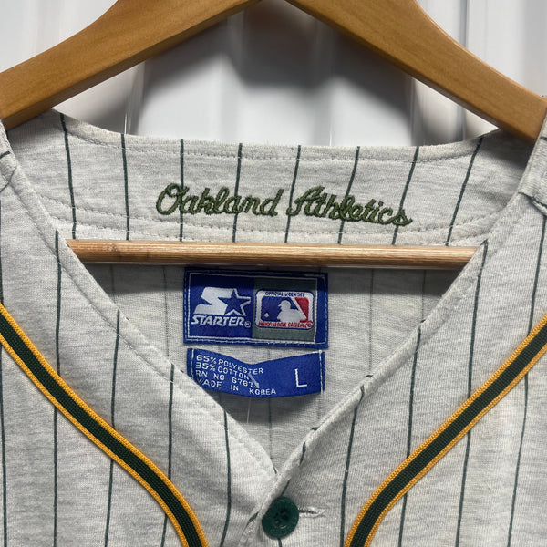 90s Oakland A’s Starter Pin Striped Jersey