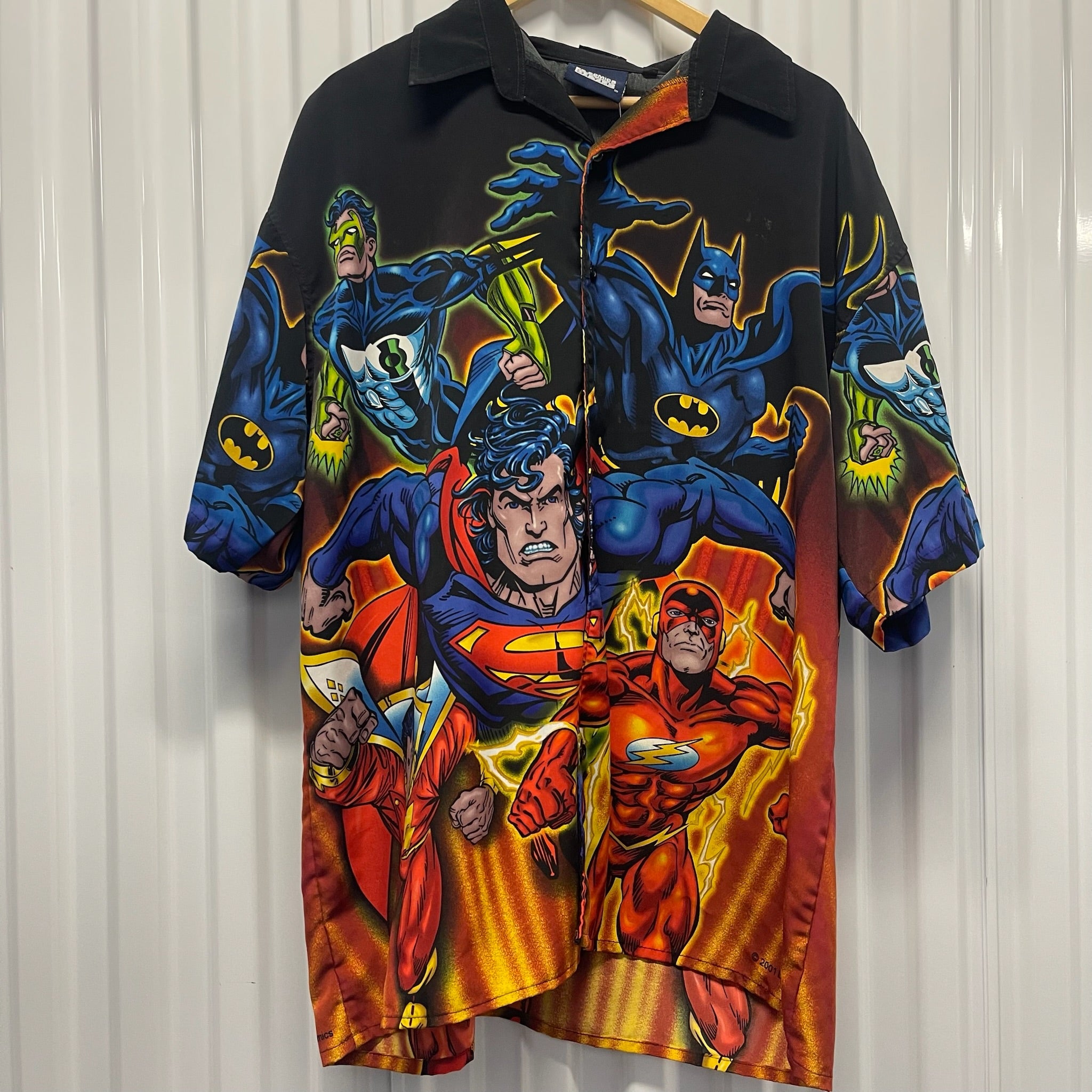 2001 DC Comics Rayon Button Up