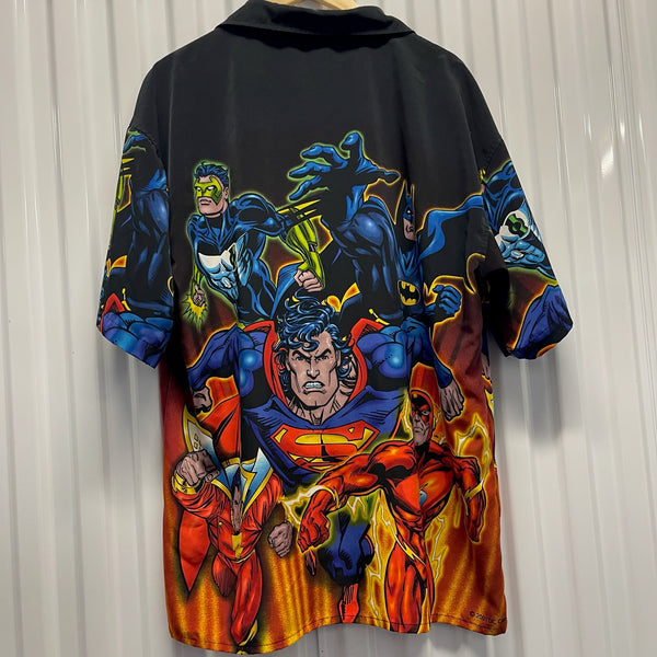 2001 DC Comics Rayon Button Up