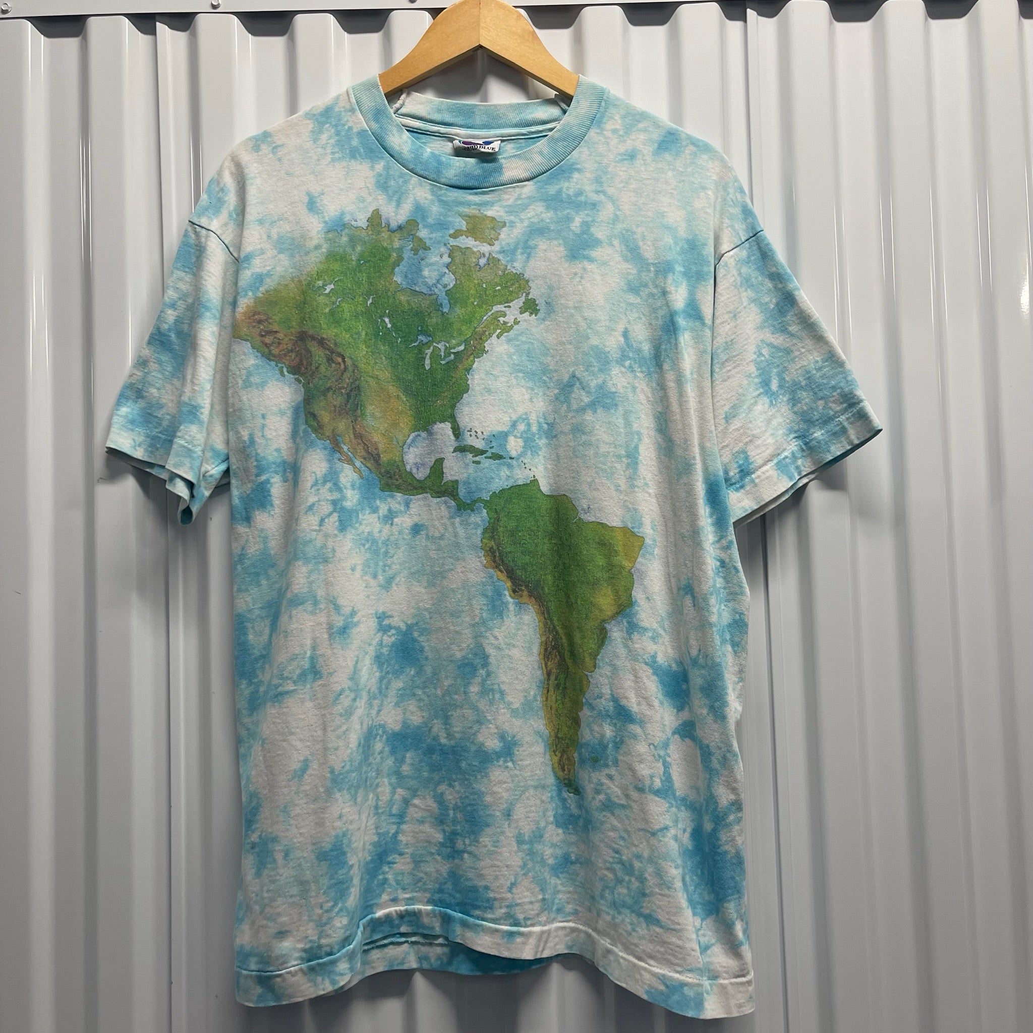 90s Liquid Blue Earth AOP Tee