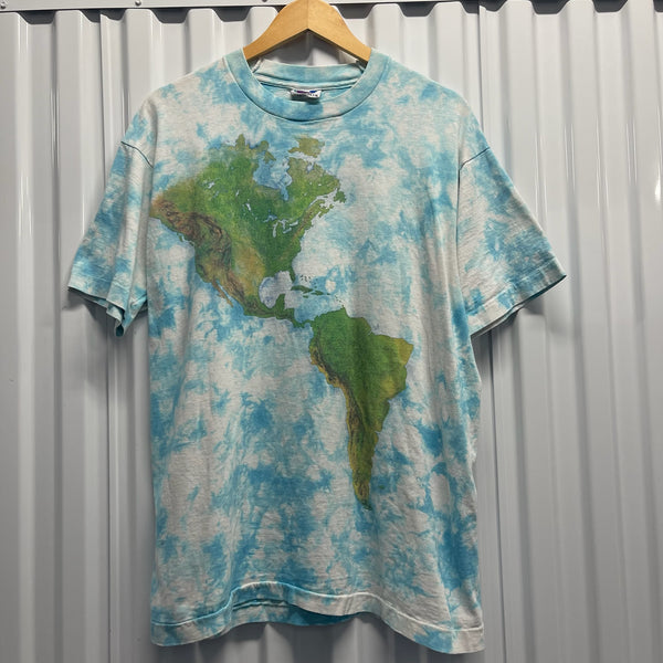 90s Liquid Blue Earth AOP Tee