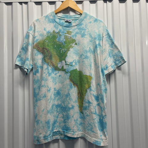 90s Liquid Blue Earth AOP Tee