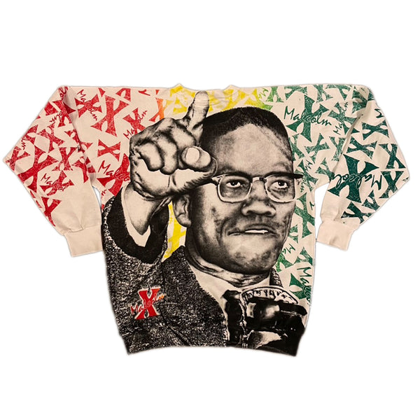 Vintage Malcom X All Over Print Crewneck (M)