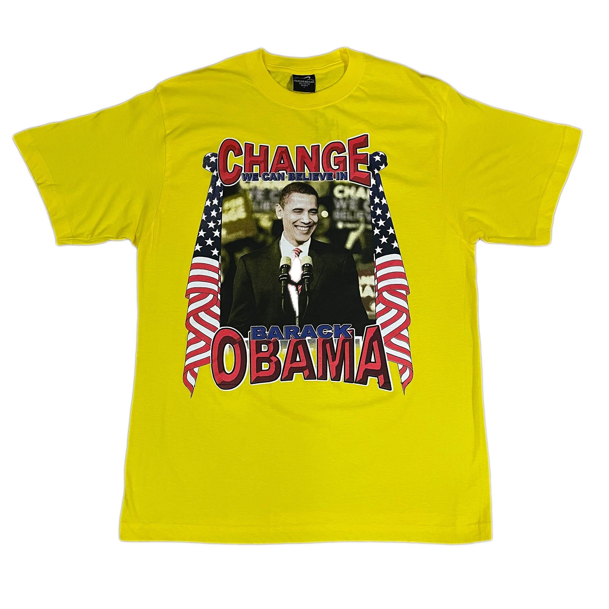 Change We Can Believe In Obama Tee - Yellow (L)